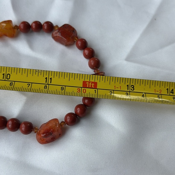 Red agate necklace. - Picture 7 of 7